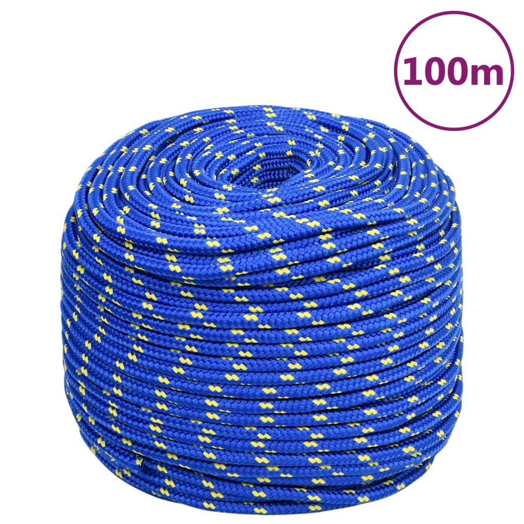 Boottouw 10 mm 100 m polypropyleen blauw 10 mm 100 m