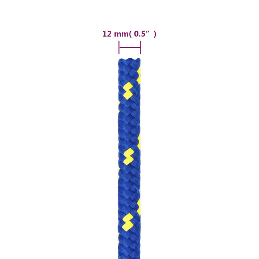 Boottouw 12 mm 100 m polypropeen blauw 12 mm 100 m