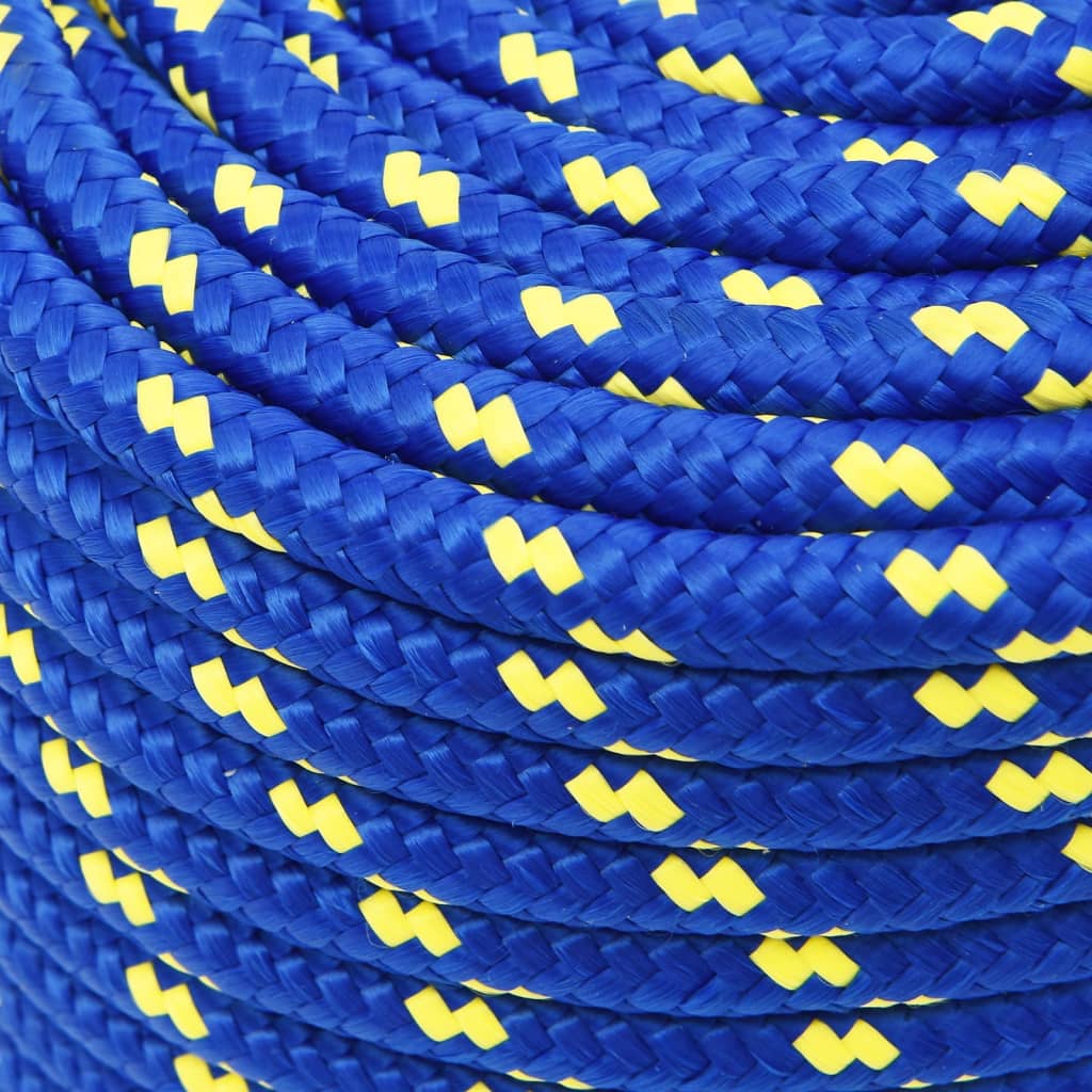 Boottouw 14 mm 25 m polypropeen blauw