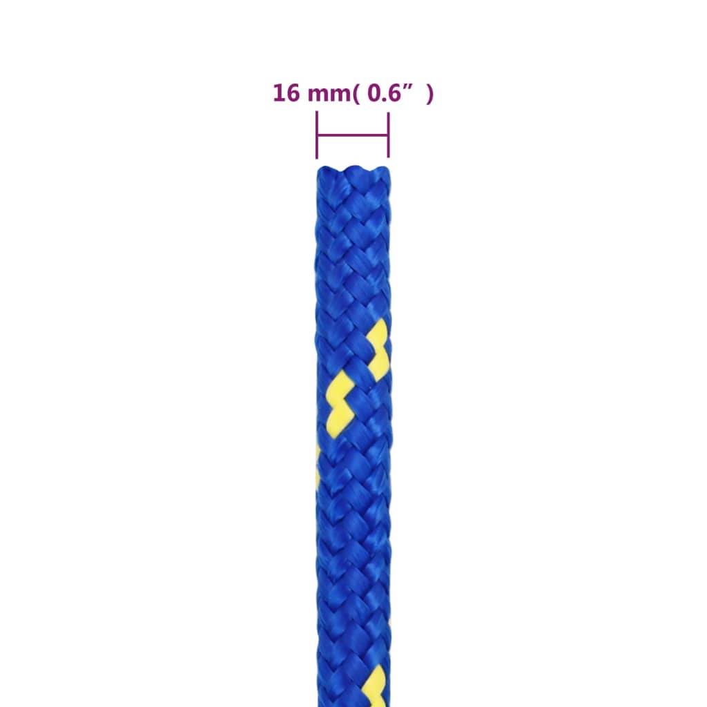 Boottouw 6 Mm Polypropeen Blauw 16 mm 25 m