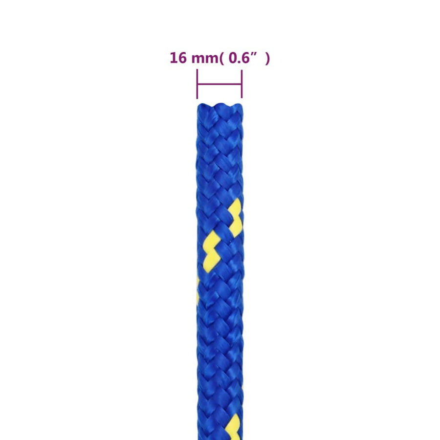 Boottouw 6 Mm Polypropeen Blauw 16 mm 25 m