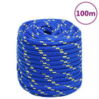 Boat rope 16 mm 100 m polypropylene blue