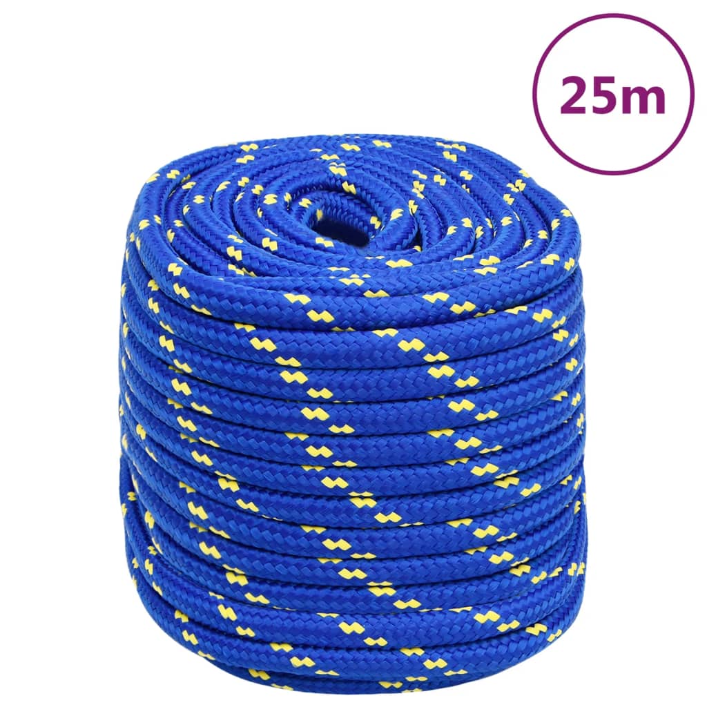 Boottouw 18 mm 25 m polypropeen blauw 18 mm 25 m
