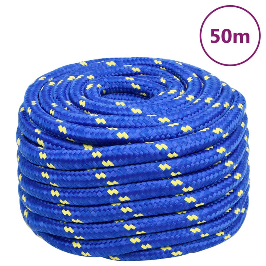 Boottouw 20 mm 50 m polypropeen blauw 20 mm 50 m