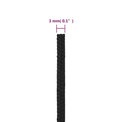 Boottouw Polypropeen Zwart 3 mm 25 m