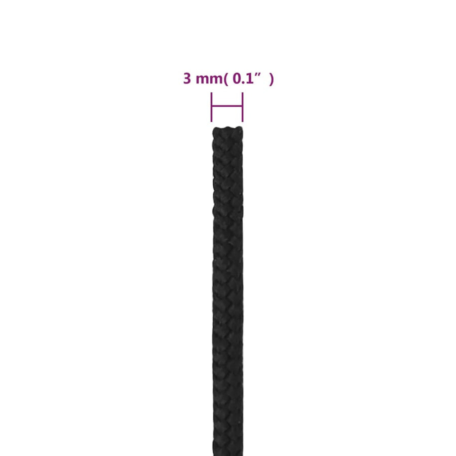 Boottouw Polypropeen Zwart 3 mm 500 m