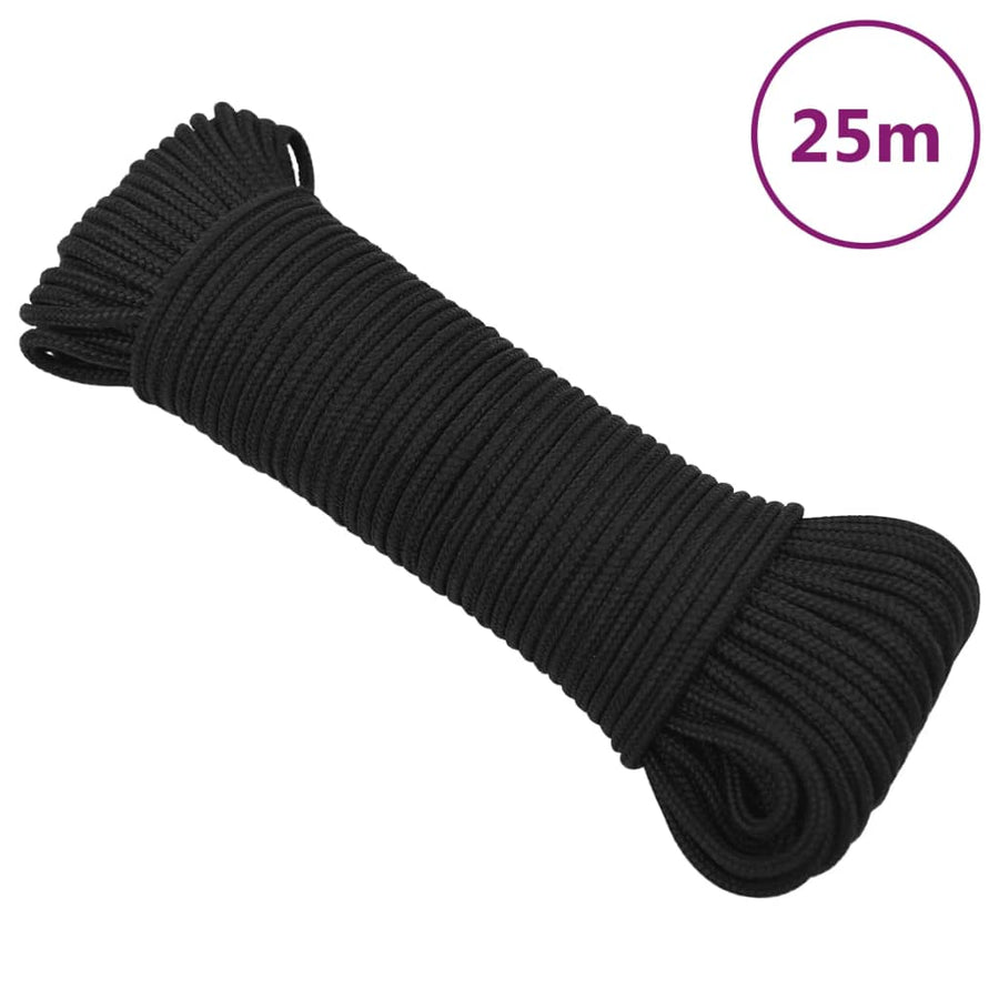 Boottouw Polypropeen Zwart 4 mm 25 m