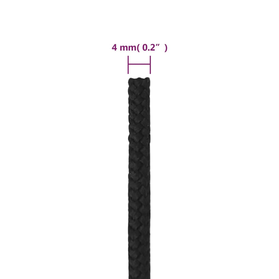 Boottouw Polypropeen Zwart 4 mm 25 m