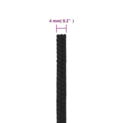 Boottouw Polypropeen Zwart 4 mm 50 m