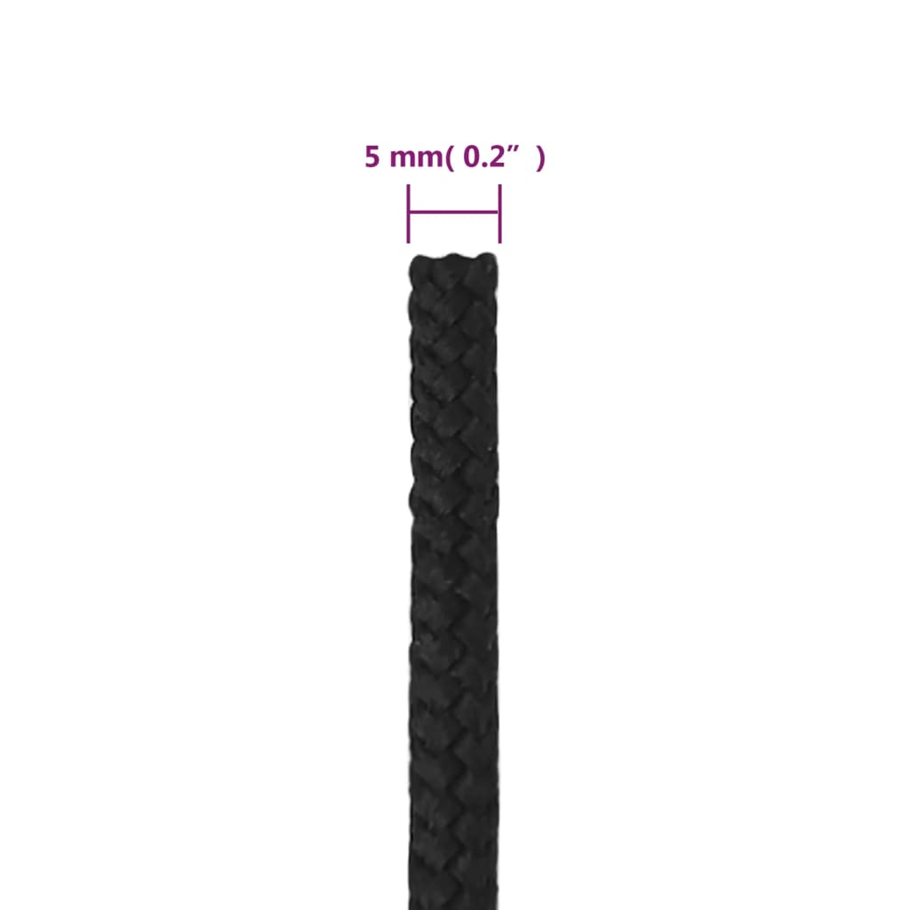Boottouw Polypropeen Zwart 5 mm 250 m