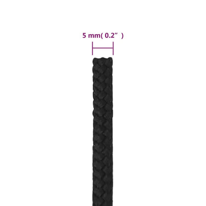 Boottouw Polypropeen Zwart 5 mm 250 m