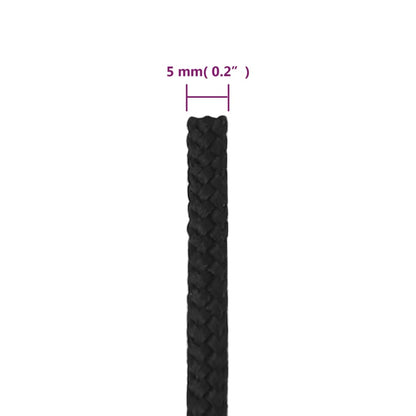 Boottouw 5 Mm 500 M Polypropeen Zwart Zwart