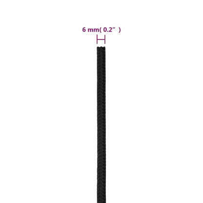 Boottouw Polypropeen Zwart 6 mm 50 m