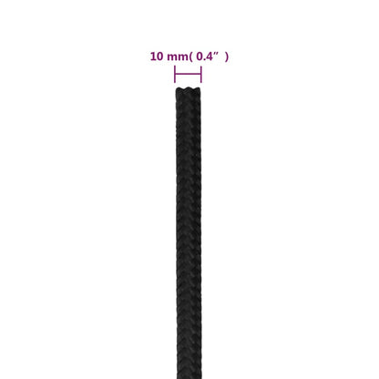 Boottouw 0 Mm Polypropeen Zwart 10 mm 50 m
