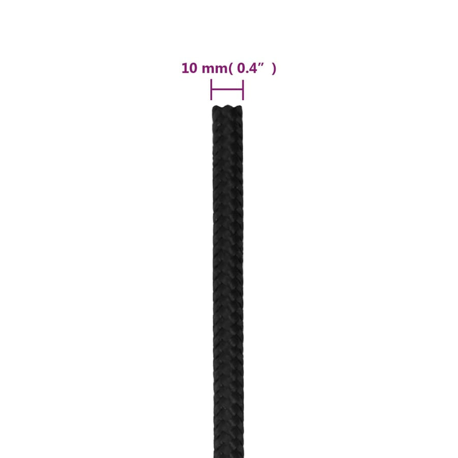 Boottouw 0 Mm Polypropeen Zwart 10 mm 50 m