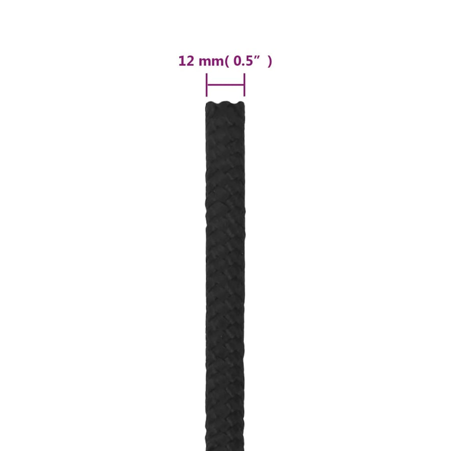 Boottouw 2 Mm 00 M Polypropeen Zwart 12 mm 100 m