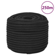 Boottouw 14 mm 250 m polypropeen zwart