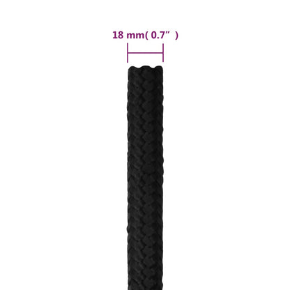 Boottouw 8 Mm Polypropeen Zwart 18 mm 50 m