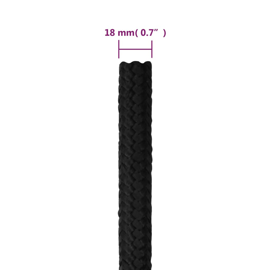 Boottouw 8 Mm Polypropeen Zwart 18 mm 50 m
