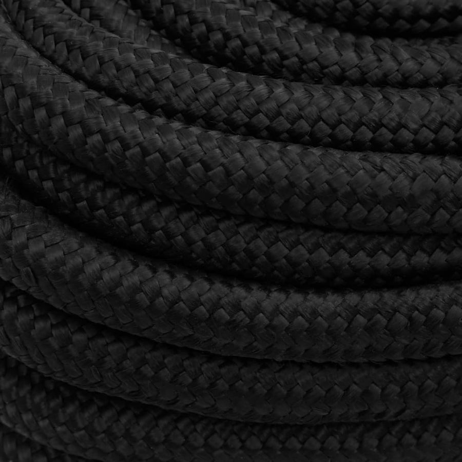 Boottouw 20 mm 25 m polypropeen zwart
