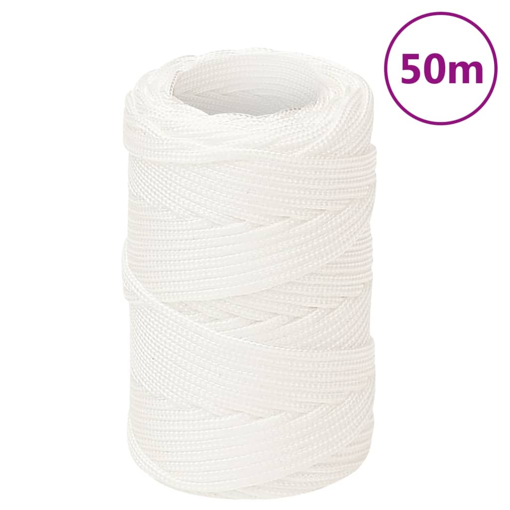 Boottouw Polypropyleen Vol Wit 2 mm 50 m