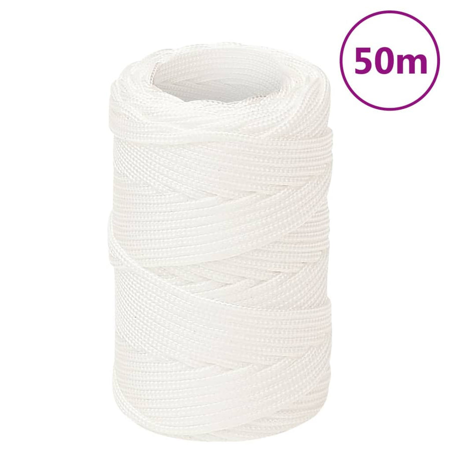 Boottouw Polypropyleen Vol Wit 2 mm 50 m