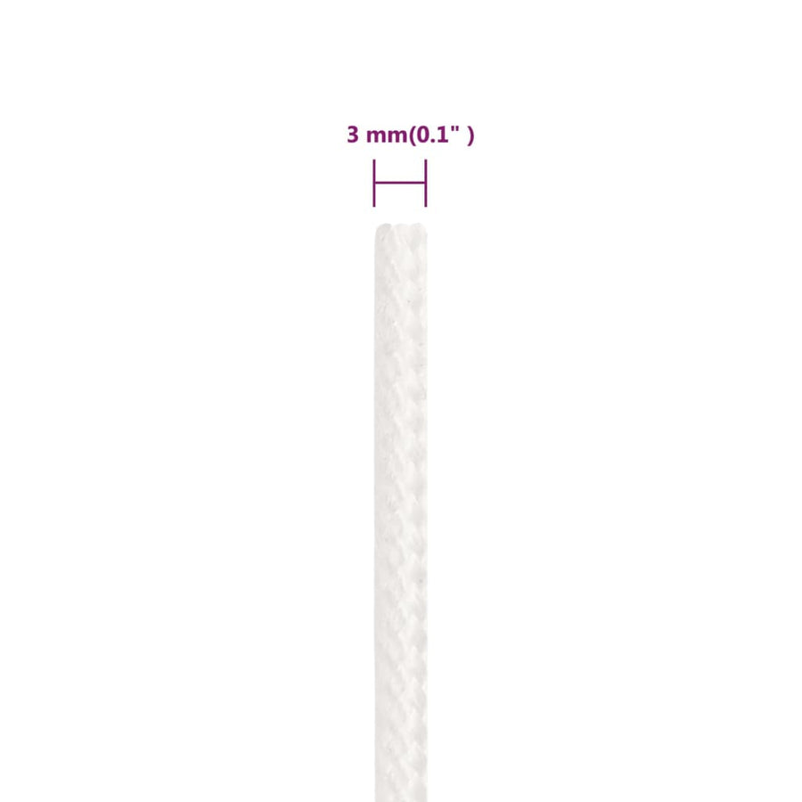 Boottouw Polypropyleen Vol Wit 3 mm 25 m