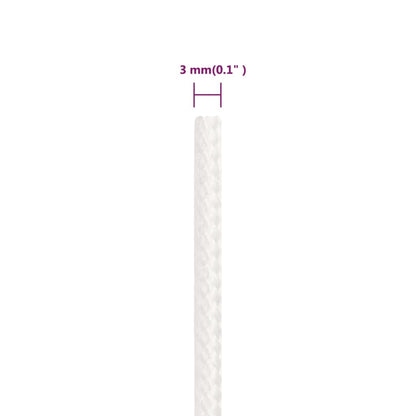 Boottouw Polypropyleen Vol Wit 3 mm 250 m