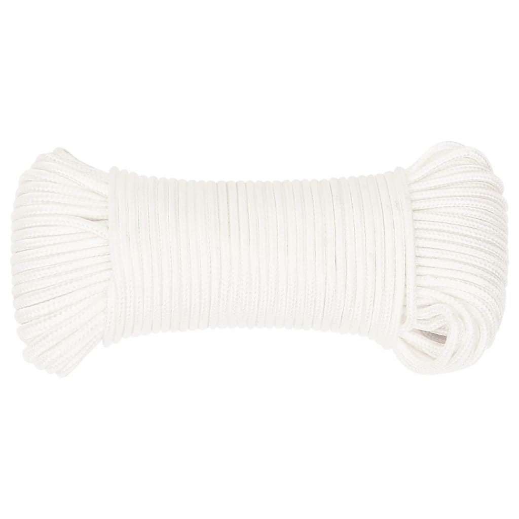 Boottouw Polypropyleen Vol Wit 4 mm 25 m