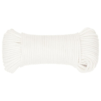 Boottouw Polypropyleen Vol Wit 4 mm 25 m