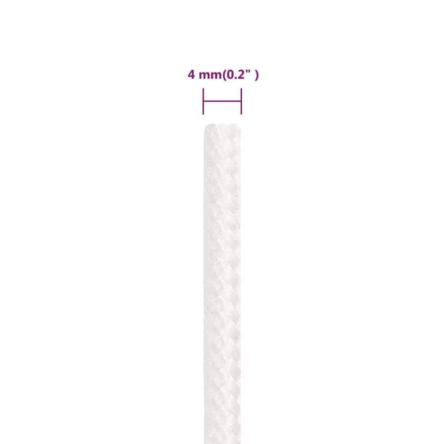 Boottouw 4 mm 25 m polypropyleen volwit