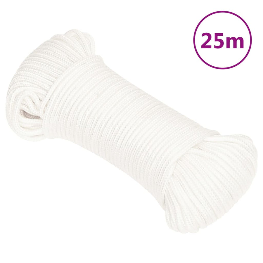 Boottouw Polypropyleen Vol Wit 5 mm 25 m