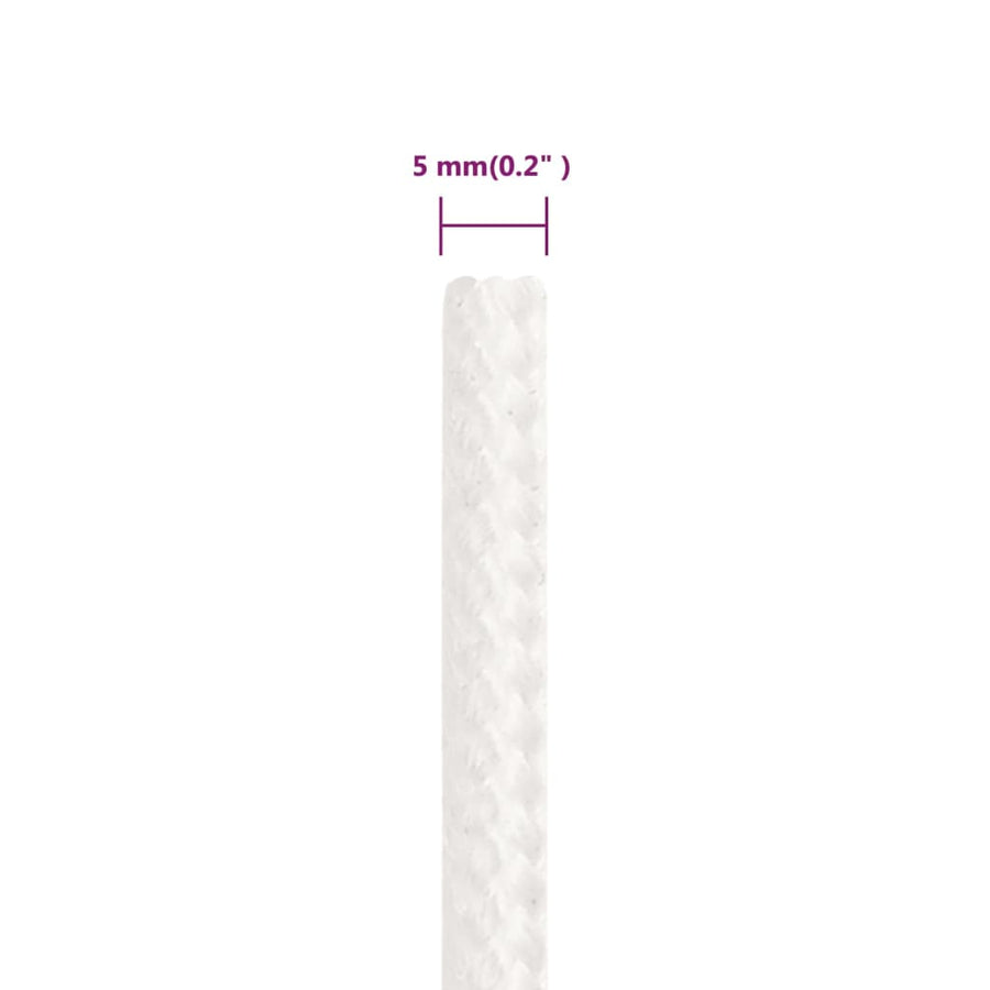 Boottouw Polypropyleen Vol Wit 5 mm 25 m