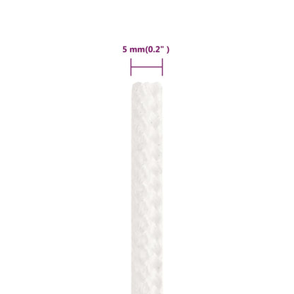Boottouw Polypropyleen Vol Wit 5 mm 50 m