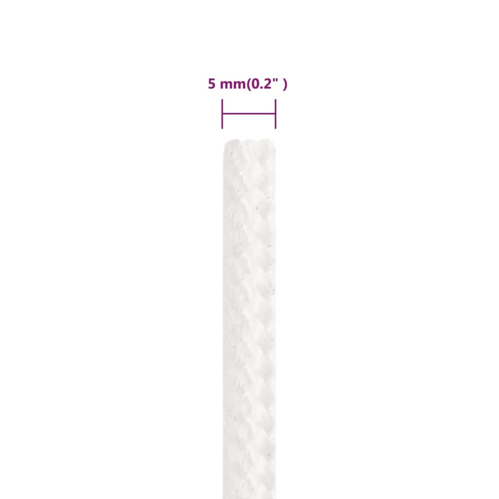 Boottouw Polypropyleen Vol Wit 5 mm 500 m