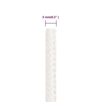 Boottouw Polypropyleen Vol Wit 5 mm 500 m