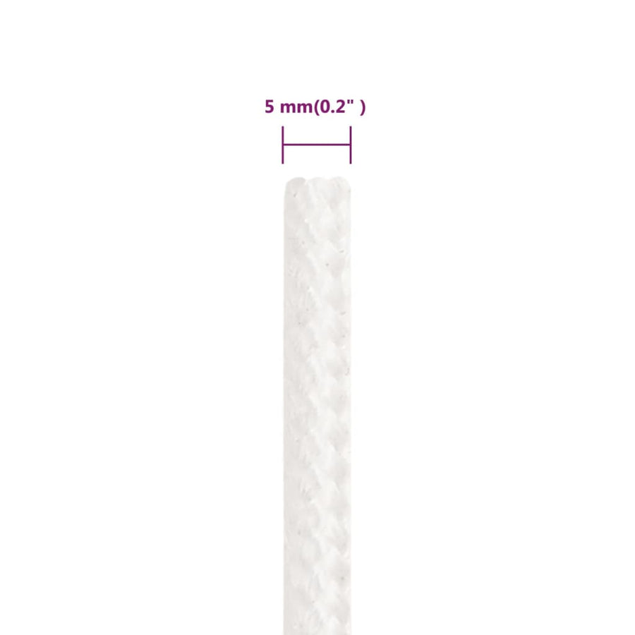 Boottouw Polypropyleen Vol Wit 5 mm 500 m