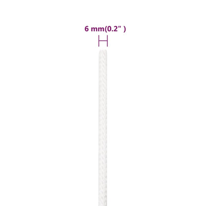 Boottouw Polypropyleen Vol Wit 6 mm 50 m