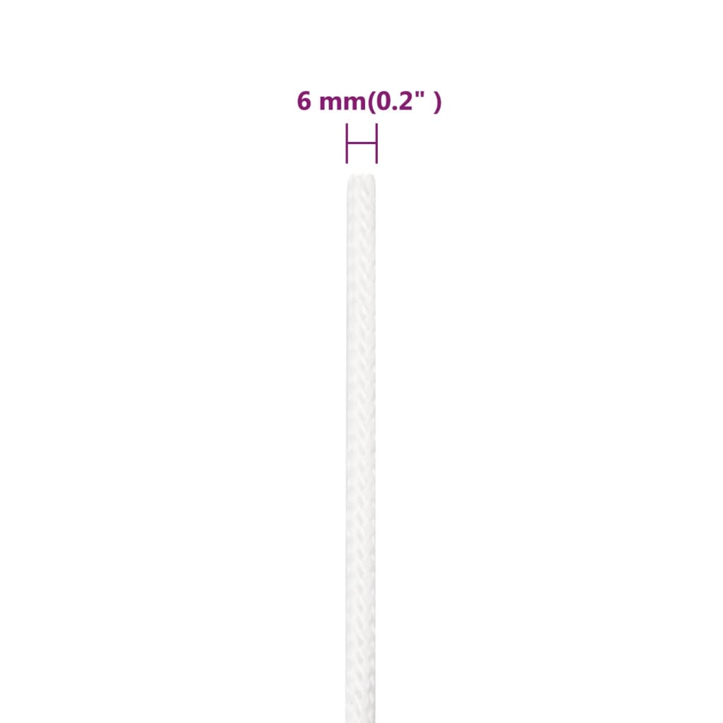 Boottouw 00 M Polypropyleen Vol Wit 6 mm 100 m