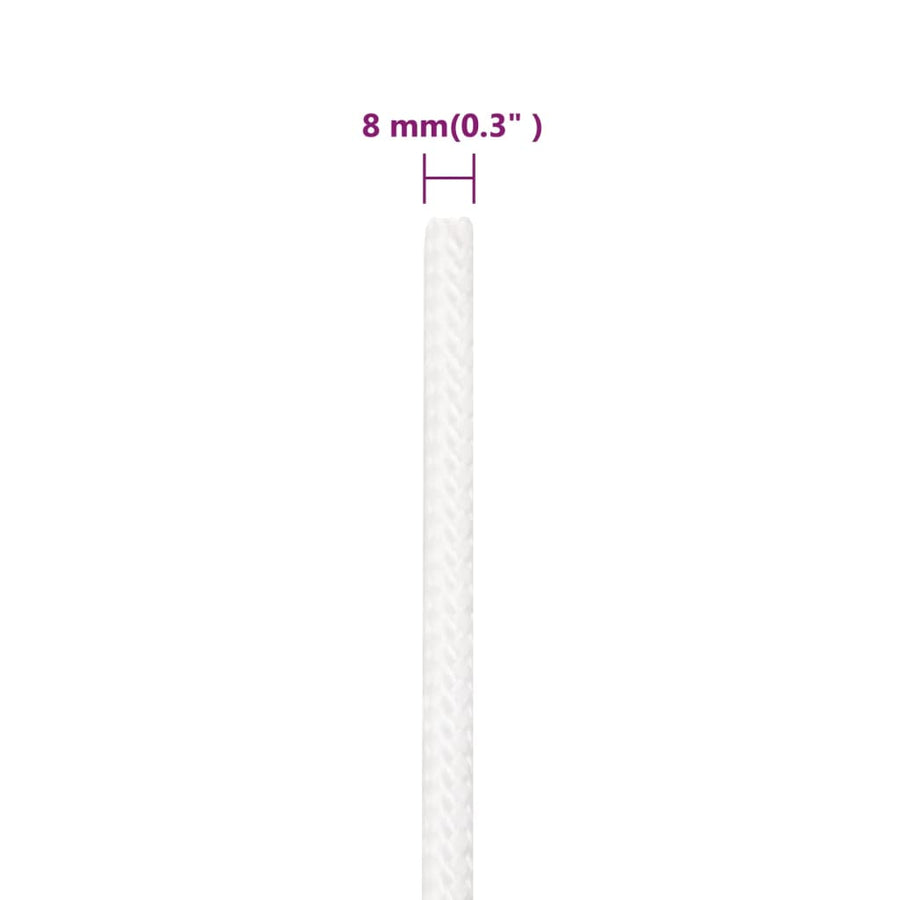 Boottouw 00 M Polypropyleen Vol Wit 8 mm 100 m