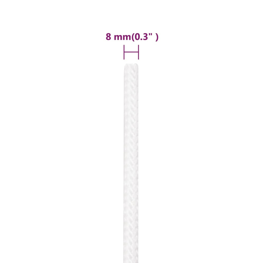 Boottouw Polypropyleen Vol Wit 8 mm 250 m