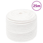 Boat rope 12 mm 25 m polypropylene solid white