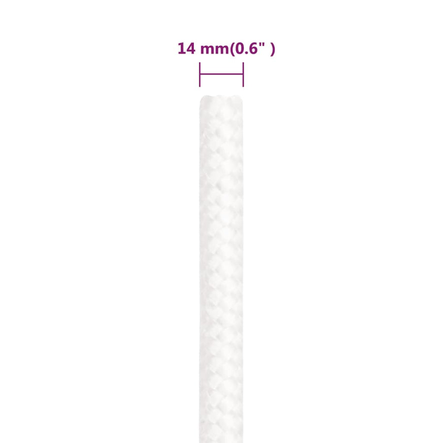 Boottouw 4 Mm Polypropyleen Vol Wit 14 mm 25 m