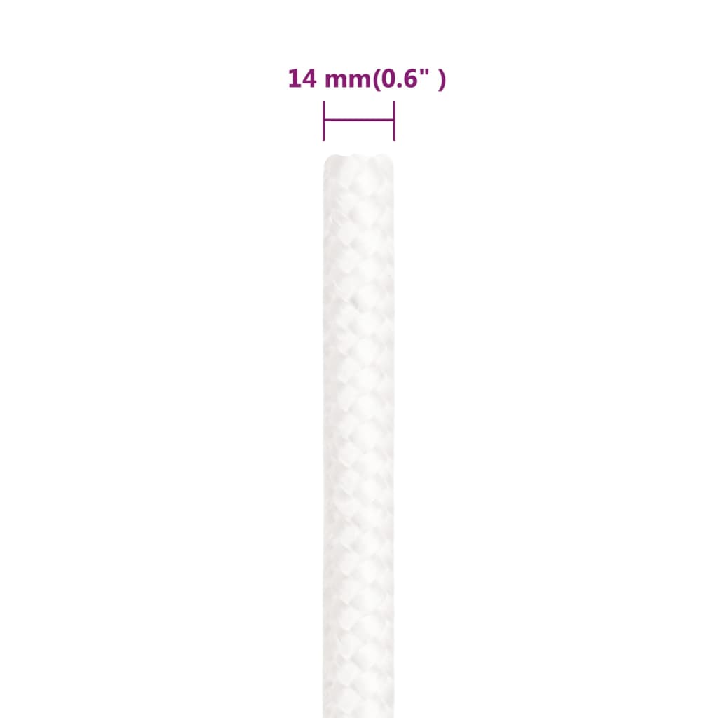Boottouw 4 Mm 00 M Polypropyleen Vol Wit 14 mm 100 m