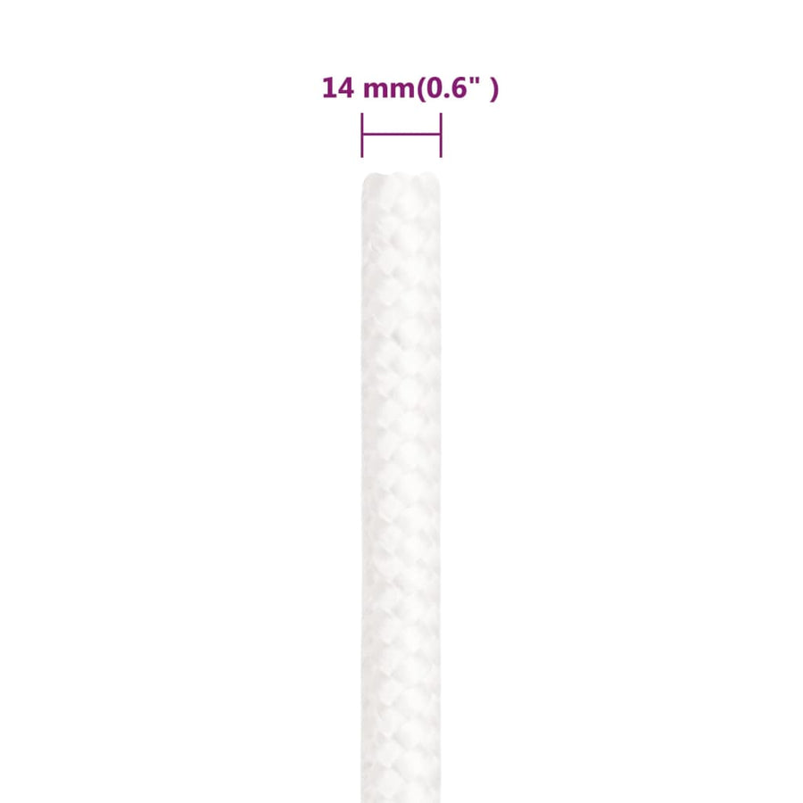 Boottouw 4 Mm 00 M Polypropyleen Vol Wit 14 mm 100 m