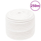 Boat rope 14 mm 250 m polypropylene pure white