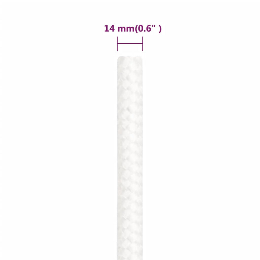 Boottouw 4 Mm Polypropyleen Vol Wit 14 mm 250 m