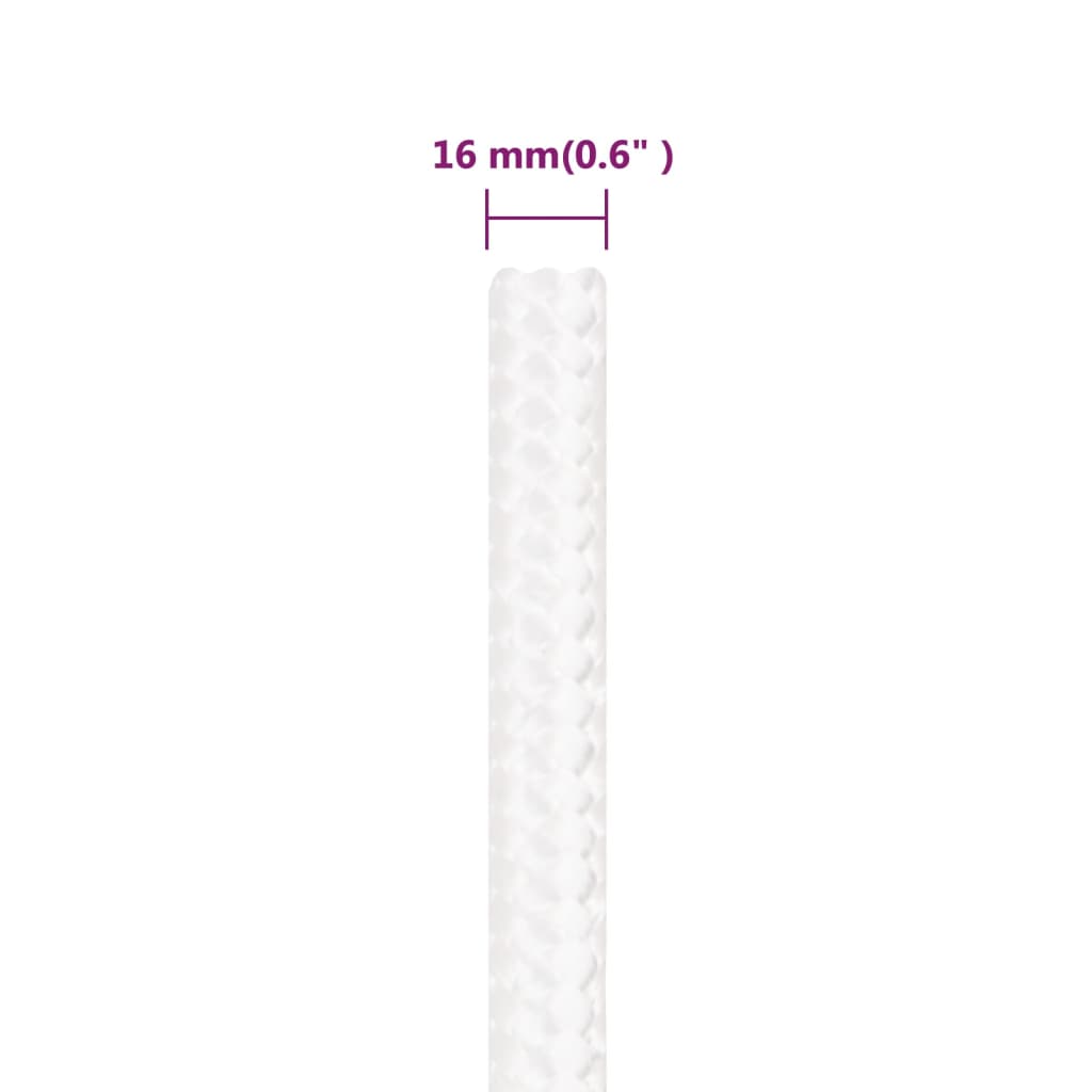 Boottouw 6 Mm Polypropyleen Vol Wit 16 mm 50 m