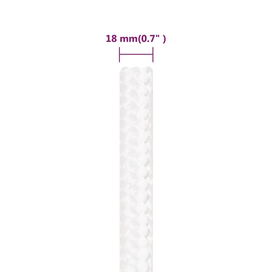 Boottouw 18 Mm 50 M Polypropyleen Volwit Wit