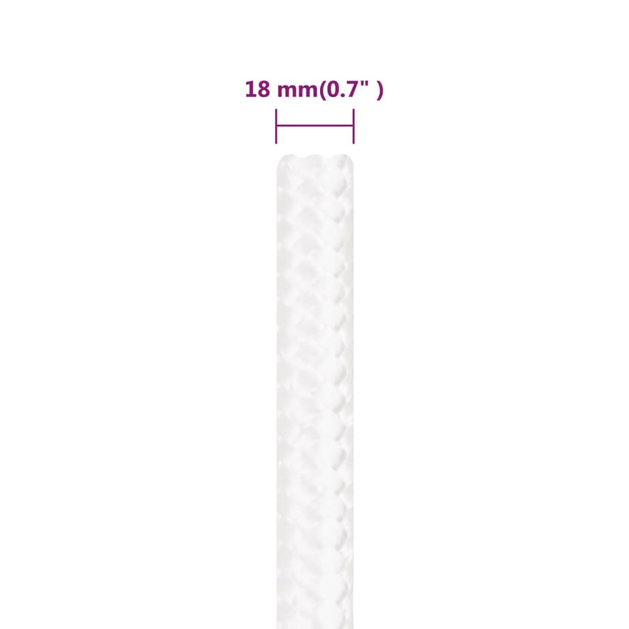 Boottouw 8 Mm 00 M Polypropyleen Vol Wit 18 mm 100 m